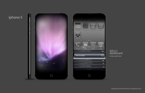 苹果iPhone5概念手机,4.6英寸屏幕设计挑战想
