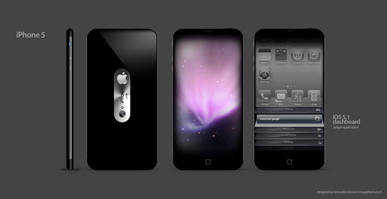 苹果iPhone5概念手机,4.6英寸屏幕设计挑战想