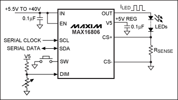 350mA线性HB LED驱动器IC——MAX16806