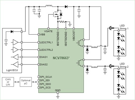 NCV78663前照灯电源镇流器