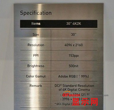 LG Display在CES上曝光的4K显示器面板