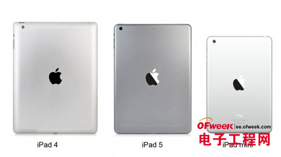 iPad 5和iPad mini 2机身规格对比图曝光 - OFw