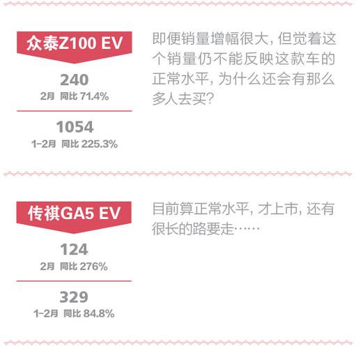 一句话点评2月份新能源车