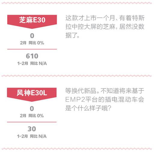 一句话点评2月份新能源车