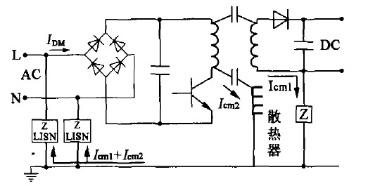 图2 共模噪声电原理图