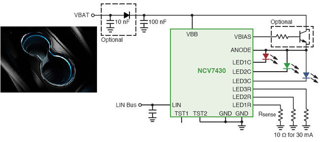 汽車照明應(yīng)中的LED及電機(jī)驅(qū)動(dòng)方案應(yīng)用舉例