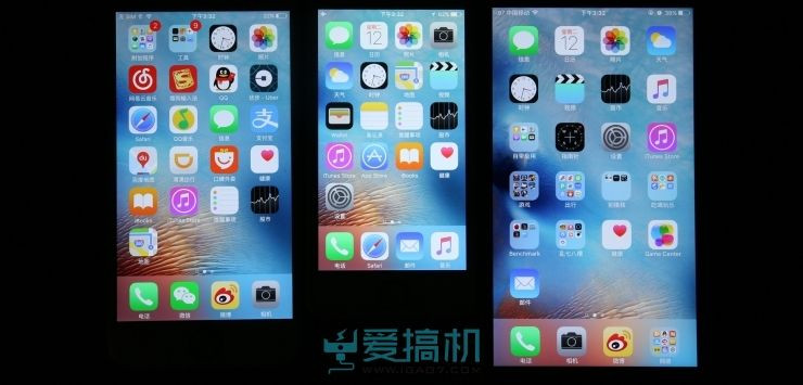 7,4,5.5英寸iphone屏幕大小对比图