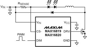 图2. 利用开关模式降压转换驱动器降低功耗并提高照明组件的驱动效率 